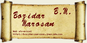Božidar Marošan vizit kartica